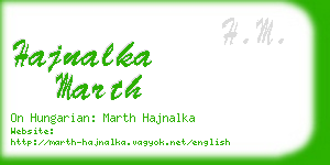 hajnalka marth business card